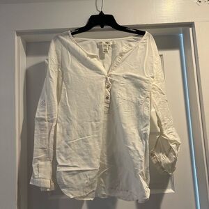 Max Studio Cream Button-Down Shirt